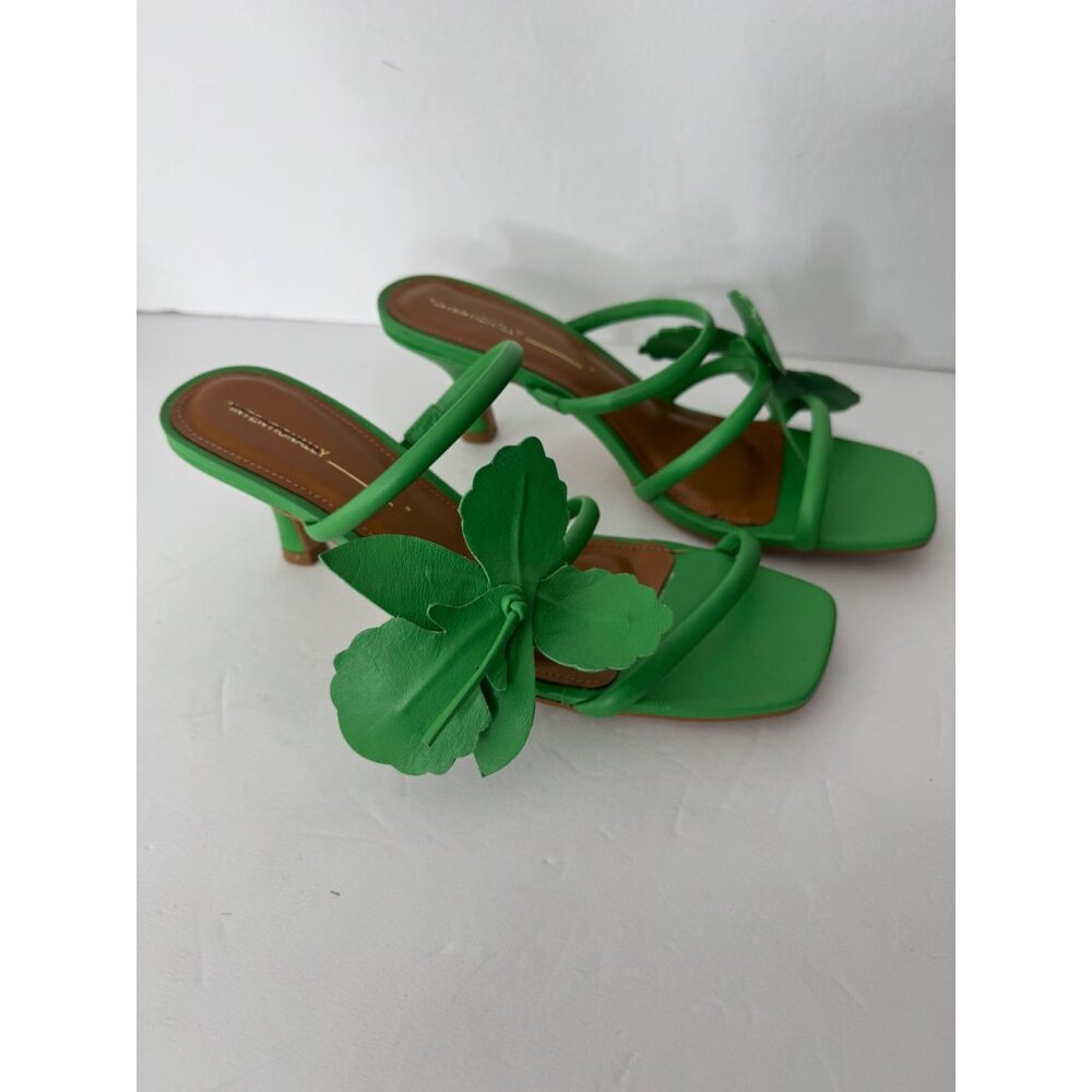 New Free People X INTENTIONALLY BLANK Iris Garden Heel in Green Size 40 US 9 - Picture 3 of 6